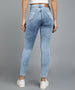 Women's Light Blue Skinny Fit Washed Jeans