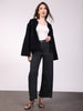 Women's Black Wide Leg Fit Washed Jeans