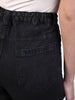Women's Black Wide Leg Fit Washed Jeans