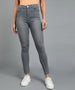 Women's Grey Slim Fit Washed Jeans