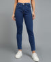 Women's Blue Slim Fit Washed Jeans