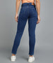 Women's Blue Slim Fit Washed Jeans
