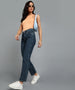 Women's Blue Regular Fit Washed Jeans