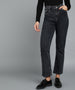 Urbano Fashion Women's Black Regular Fit Wide Leg Washed Jeans