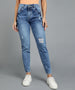 Women's Light Blue Boyfriend Fit Washed Jeans
