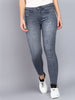 Women's Grey Skinny Fit Washed Jeans