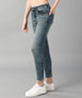 Women's Blue Skinny Fit Washed Jeans