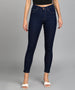 Women's Dark Blue Skinny Fit Washed Jeans