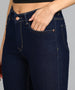 Women's Dark Blue Skinny Fit Washed Jeans