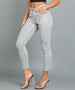 Women's Light Grey Skinny Fit Washed Jeans