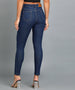 Women's Blue Skinny Fit Washed Jeans