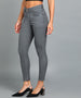 Women's Grey Skinny Fit Washed Jeans