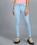 Urbano Fashion Women's Blue Skinny Fit Washed Jeans
