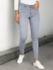 Women's Grey Skinny Fit Washed Jeans