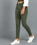 Women's Green Skinny Fit Washed Jeans