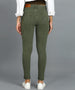 Women's Green Skinny Fit Washed Jeans