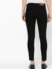 Women's Black Side Striped Skinny Fit Jeans Stretch