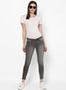 Urbano Fashion Women's Grey Side Striped Skinny Fit Jeans Stretch