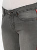 Women's Grey Side Striped Skinny Fit Jeans Stretch
