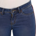 Women's Blue Side Striped Skinny Fit Jeans Stretch