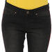 Women's Black Side Striped Skinny Fit Jeans Stretch