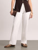 Women's White High Rise Straight Fit Washed Jeans Non-Stretchable