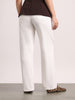 Women's White High Rise Straight Fit Washed Jeans Non-Stretchable