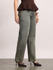 Women's Ice Grey High Rise Straight Fit Washed Jeans Non-Stretchable