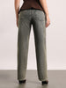 Women's Ice Grey High Rise Straight Fit Washed Jeans Non-Stretchable