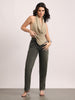 Women's Grey High Rise Straight Fit Washed Jeans Non-Stretchable