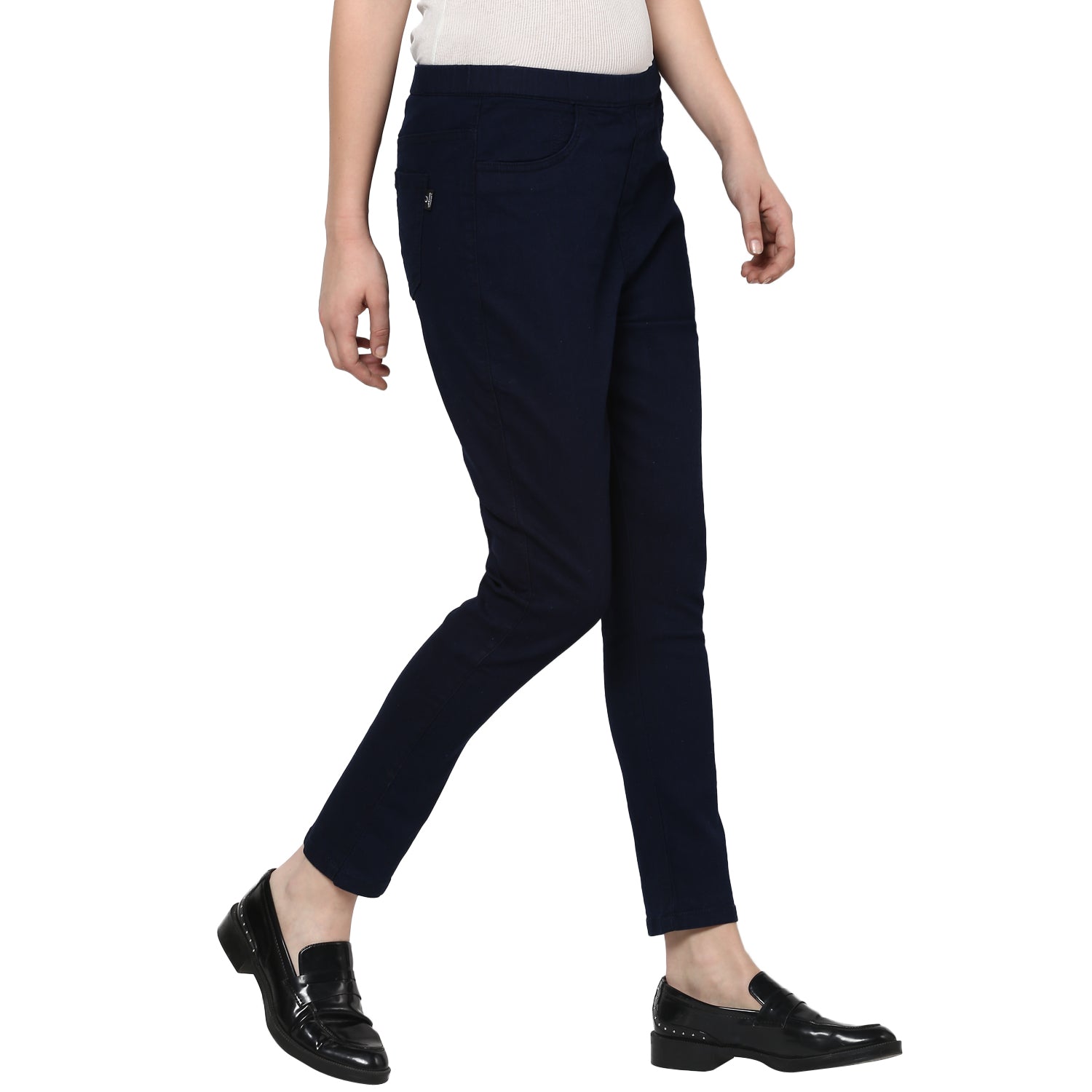 Urbano Fashion Women's Dark Blue Skinny Fit Jeans Jegging Stretch