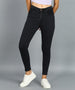 Urbano Fashion Women's Dark Grey Skinny Fit Washed Jeans