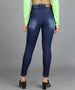 Women's Blue Skinny Fit Washed Jeans