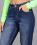 Women's Blue Skinny Fit Washed Jeans