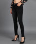 Urbano Fashion Women's Black Skinny Fit Washed Jeans