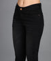 Urbano Fashion Women's Black Skinny Fit Washed Jeans