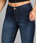 Women's Dark Blue Skinny Fit Washed Jeans