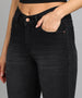 Women's Dark Grey Skinny Fit Washed Jeans