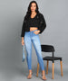 Women's Light Blue Skinny Fit Washed Jeans