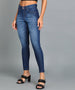 Women's Blue Skinny Fit Washed Jeans