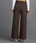 Urbano Fashion Women's Brown Regular Fit Wide Leg Washed Jeans