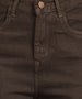 Women's Brown Wide Leg Fit Washed Jeans