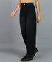 Urbano Fashion Women's Black Regular Fit Wide Leg Washed Jeans
