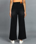 Urbano Fashion Women's Dark Grey Regular Fit Wide Leg Washed Jeans