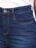 Women's Blue Wide Leg Fit Washed Jeans