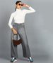 Urbano Fashion Women's Grey Regular Fit Wide Leg Washed Jeans