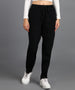 Women's Black Regular Fit Washed Jogger Jeans