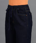 Urbano Fashion Women's Dark Blue Regular Fit Washed Jogger Jeans