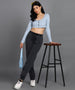 Urbano Fashion Women's Grey Regular Fit Washed Jogger Jeans