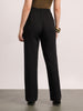 Women's Black Loose Baggy Fit Solid Korean Pants Stretchable
